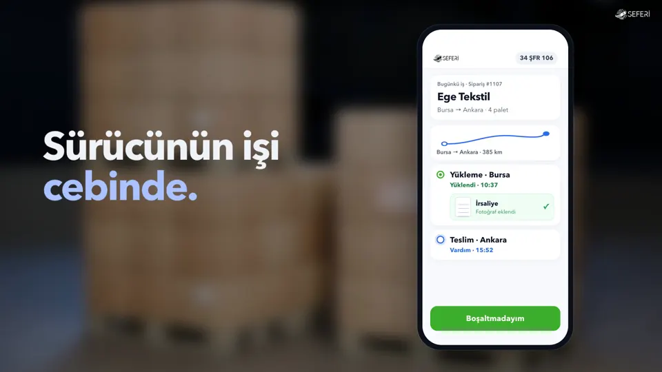 Sürücü durumu kendisi bildirir